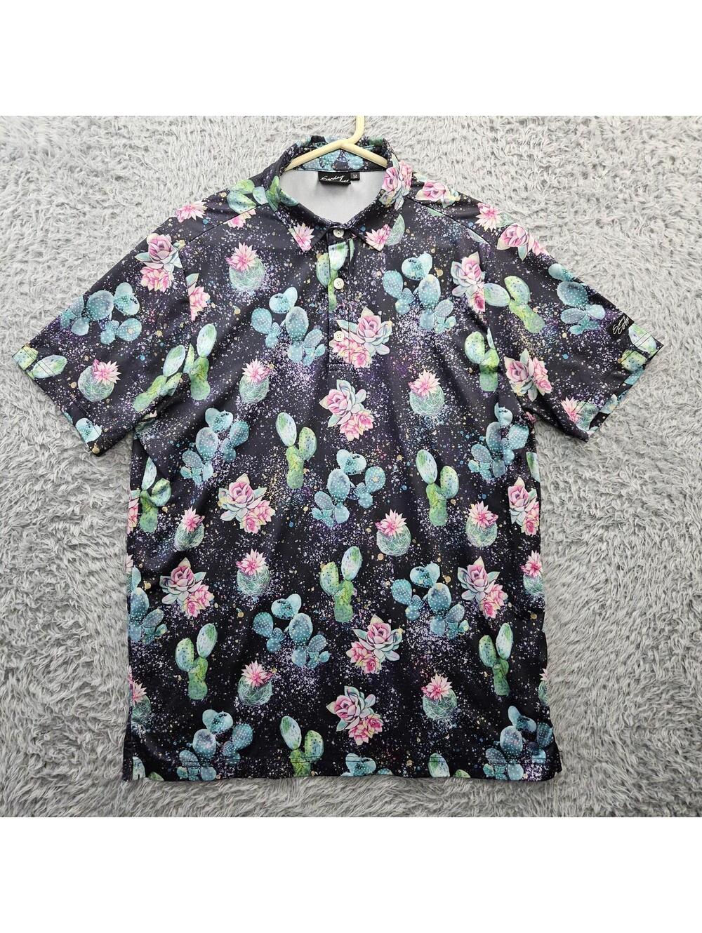 Sunday Swagger Shirt Golf Polo Men XL Cactus Southwestern Cowboy Aztec